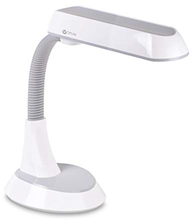 OttLite U15WG2  18-watt Table Lamp, White Finish