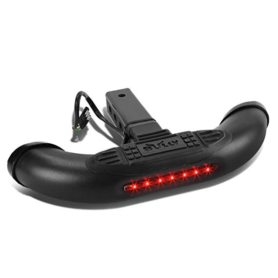 Bully BBS-1104L Black Hitch Mounted Utility Step with LED Brake Light