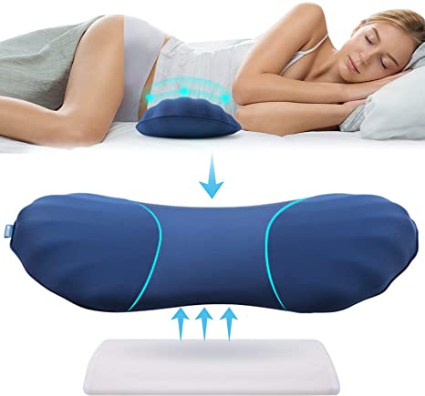 Adjustable Lumbar Support Pillow for Sleeping Memory Foam Back Support Pillow for Lower Back Pain Relief, Back Pillow for Sleeping, Lumbar Support Pillow for Bed and Chair