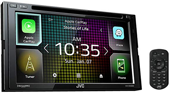 JVC KW-V940BW compatible with Apple CarPlay, Wireless Android Auto 2-DIN CD/DVD AV Receiver