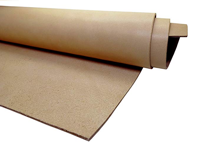 Muse Craft Pre-Cut 12X24'' Vegetable Tanned Leather Hides 5-6oz - Top Quality Tooling Leather - Veg-Tanned Leather 1.9-2.3mm Leather Squares for Upholstery/Crafts/Tooling/Hobby Workshop(12''x 24'')