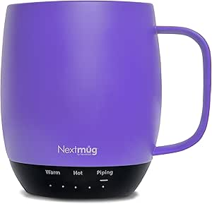 Nextmug - Temperature-Controlled, Self-Heating Coffee Mug (Violet - 14 oz.)