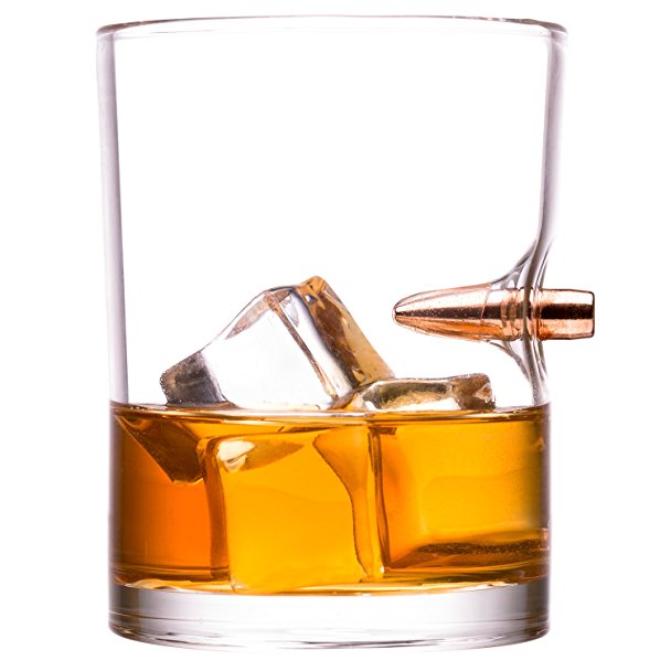 .308 Real Bullet hand-blown Whiskey Glass