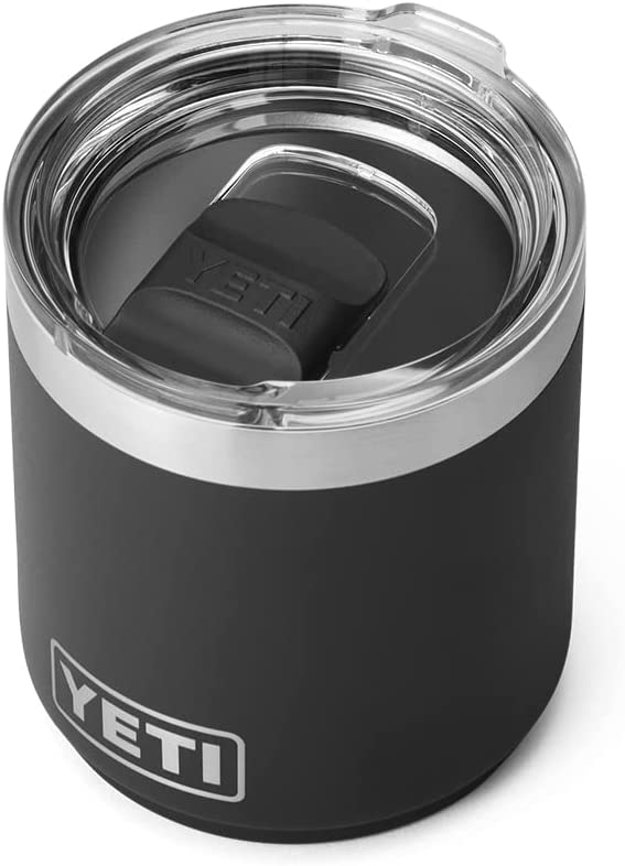 YETI Rambler 10 oz Stackable Lowball 2.0, Vacuum Insulated, Stainless Steel with MagSlider Lid, Black