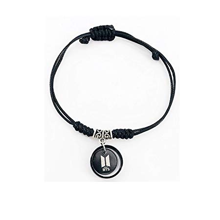 GF-sports store Kpop BTS Bracelet with Micro Cord and Titanium Steel Buckle -Suitable for Your Own Idol