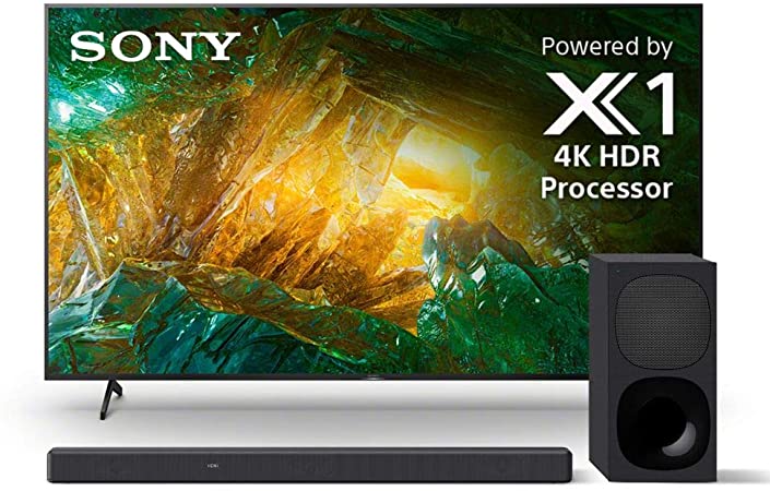 Sony X800H 65 Inch TV: 4K Ultra HD Smart LED TV with HDR and Alexa Compatibility - 2020 Model (XBR65X800H) with Sony HT-G700 3.1CH Dolby Atmos/DTS:X Soundbar