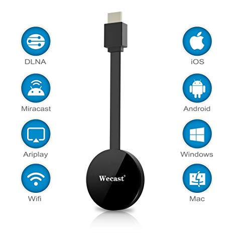 SUMBOAT Wireless 1080P Mini Display Dongle Receiver Sharing HD Video from Projectors Cell Phones Tablet PC Support Airplay DLNA Miracast