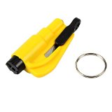 Exlight Mini Emergency Car Escape Hammer Key Chain Seat Belt Cutter Car Window Breaker - Tin Packaging Set of 2Yellow