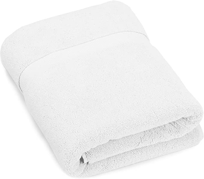 Pinzon Heavyweight Luxury Cotton Bath Towel - 56 x 30 Inch, White