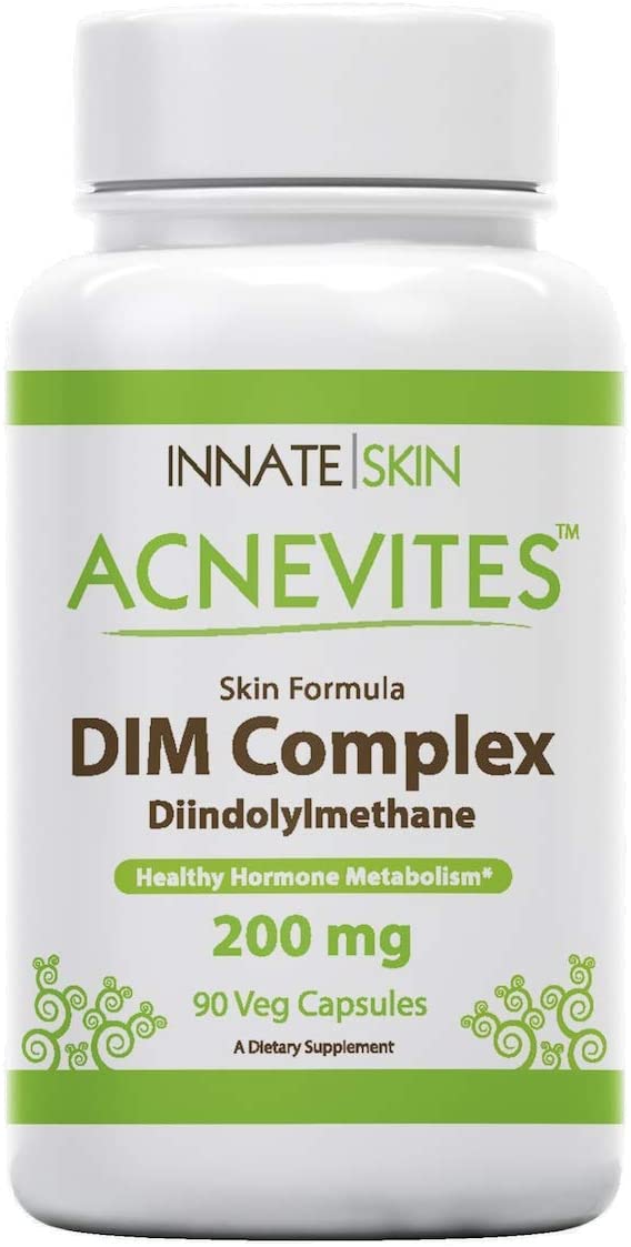 Acnevites DIM Complex Skin Formula 200MG Diindolylmethane 90 Capsules for Acne and Hormone Balance