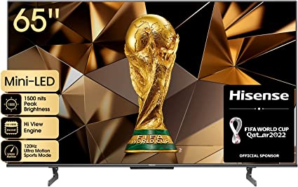 Hisense 65U88H - 65" Smart 4K Premium ULED HDR Mini-LED 120 Hz Google TV Dolby Vision HDR10  with Quantum Dot Technology (Canada Model) (2022)