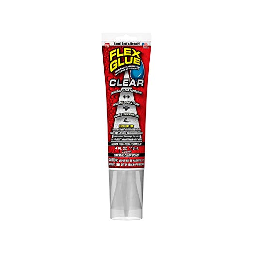 Flex Glue Clear 4 oz - Super Strong Transparent Waterproof Adhesive