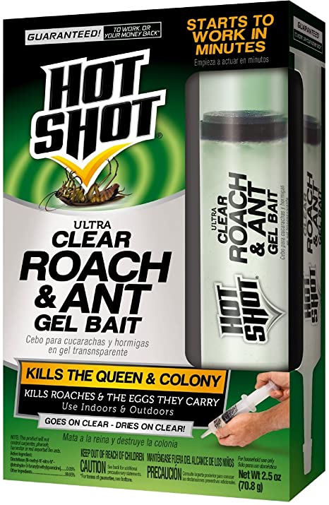 Hot Shot Ultra Clear Roach & Ant Gel Bait, 1-Count, 6-Pack