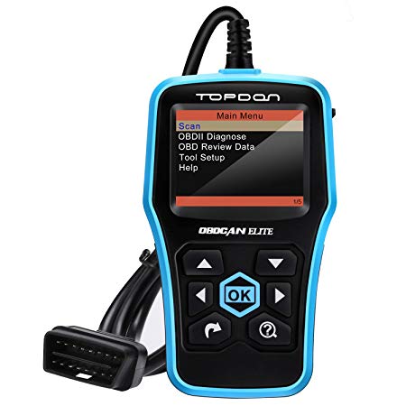 TT TOPDON OBD2 Scanner, ABS/SRS Scanner Universal CAN OBD2 Scanner OBDII Car Computer Diagnostic Tool Car Code Reader for DIY and Professional (Elite)