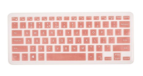 Keyboard Cover Protector Skin for 15.6" DELL XPS 15-9550 Precision 15-5510 M5510 US Layout, Rose Gold