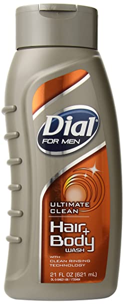 Dial for Men Hair   Body Wash, Ultimate Clean with Clean Rinse Technology, 21 Fluid Ounces Bottles (Pack of 3)