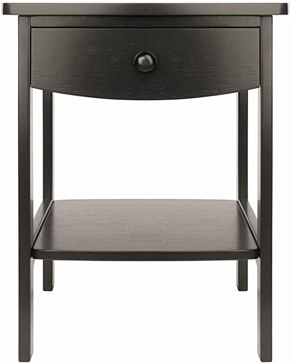 Winsome Wood Claire Accent Table, Black New Version