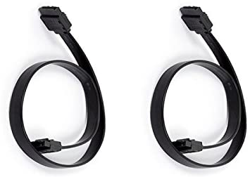 2 Pack 18Inch SATA 6Gbps Cable W/Locking Latch - Black, CNE567631