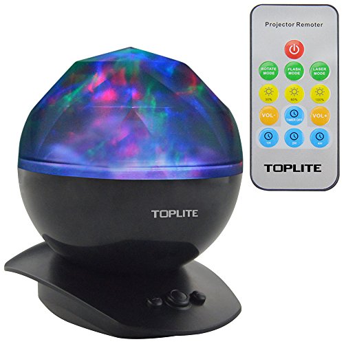 TOPLITE 2-in-1 Aurora Projector & Colorful LED Night Light Lamp w/ Remote, Sleep Aid Light, Mood Light, Atmosphere Lamp, Decorative Light