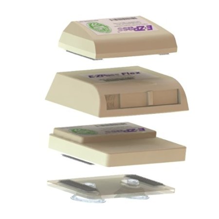 JL Safety EZ Flex-Port, Clear Holder for EZPass Flex and standard EZ Pass / I Pass NEW and OLD. Holder only. Fits boxes shown in pictures. Patent Pending & Lifetime Warranty. Made in USA.
