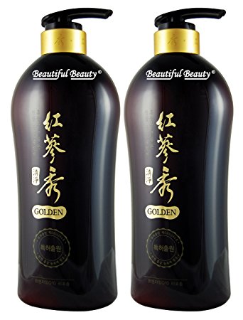 Somang Korean Red Ginseng & Herbal Scalp Cleanser Shampoo Set 730ml x 2