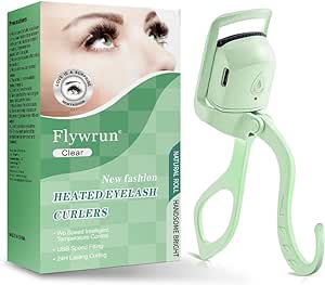 Heated Eyelash Curlers - Fast Heat up Within 5s - 24 Hours Long Lasting - Rechargeable Electric Eyelash Curler - Temperature Control - Safe Anti-Burn Lash Curler - Quick Natural Curling Eye Lashes