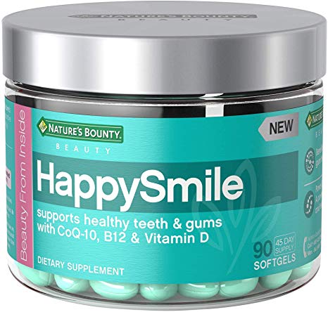 Nature's Bounty HappySmile Beauty Multivitamins, with Vitamin D, CoQ10, and Vitamin B12, for Support of Healthy Teeth and Gums*, 90 Softgels