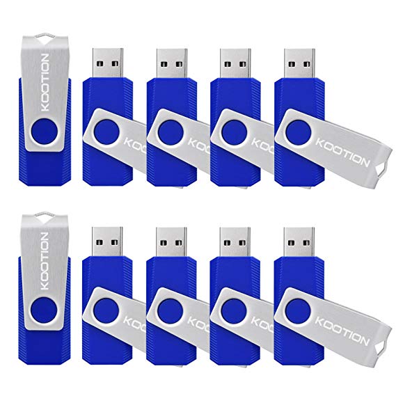 KOOTION 10 Pcs 2GB USB2.0 Flash Drive Thumb Drive USB Drives, Blue