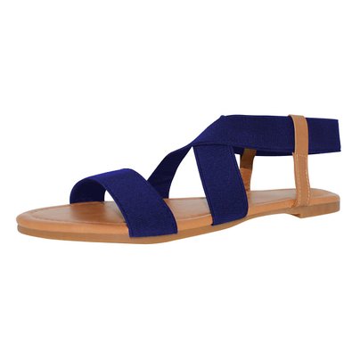 Sandalup Womens Elastic Flat Sandals