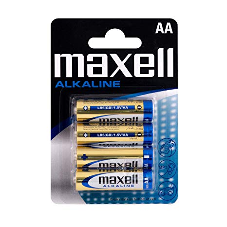 Maxell AA Alkaline Battery (Pack of 4)