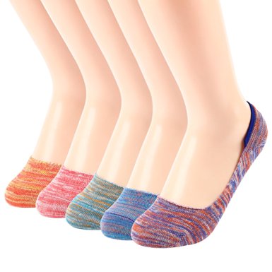 FAYBOX Women Cotton No Show Liner Socks Low Cut Non Slip 3Pack 5 Pack