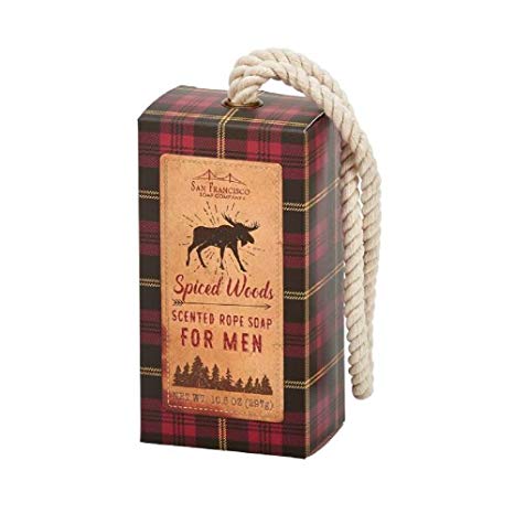 San Francisco Soap Company Spiced Woods Soap On A Rope, 10.5 Ounce