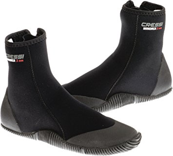 Cressi MINORCA TALL 3mm, Premium Neoprene Boots with Anti Slip Rubber Soles - Cressi: Quality Since 1946