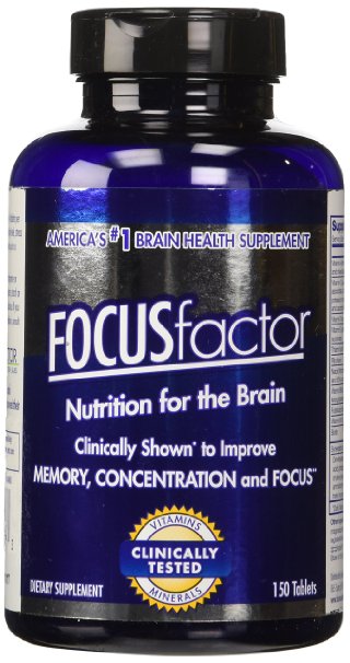 Focus Factor Focusfactor Dietary Supplement 150 Tablets, America'S #1 Selling Brain Supplement, Supports And Maintains Memory, Concentration, And Focus.