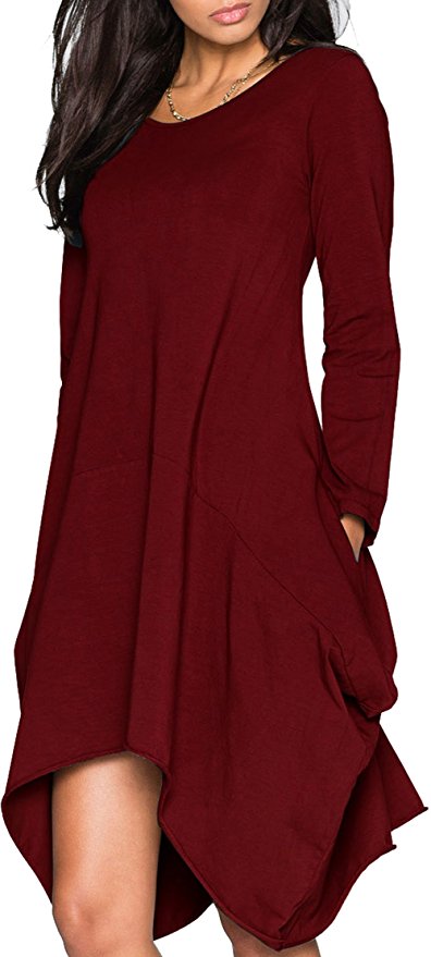 For G&PL Women's Casual Loose Pocket Tunic Dress