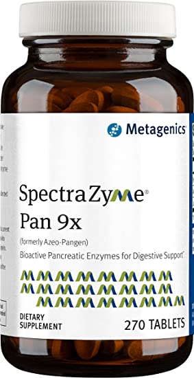 Metagenics SpectraZyme® Pan 9X – Bioactive Pancreatic Enzymes for Digestive Support* – 270 Servings