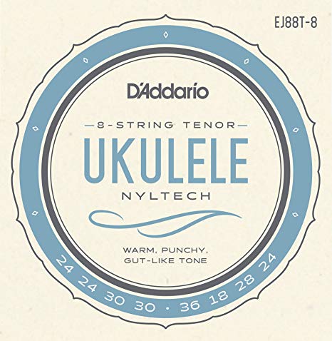 D'Addario Nyltech Ukulele Set, 8-String Tenor (EJ88T-6)