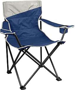 Coleman Big-N-Tall Quad Chair with Cup Holder & Side Pocket, Water-Resistant Oversized Camping Chair Supports up to 600lbs, Great for Tailgating, Camping & Outdoor Use, Carry Bag Included