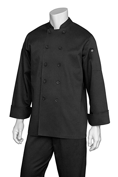 Chef Works Bastille Basic Chef Coat, Black
