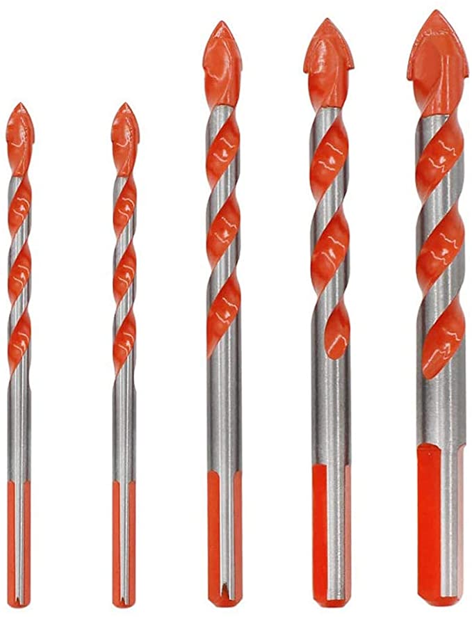 Ultimate Drill Bits Twist Head Wall Ceramic Glass Punching Hole Working Tool Set (5PCS)