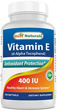 Best Naturals Vitamin E 400 IU d-Alpha Tocopherols 240 Softgels