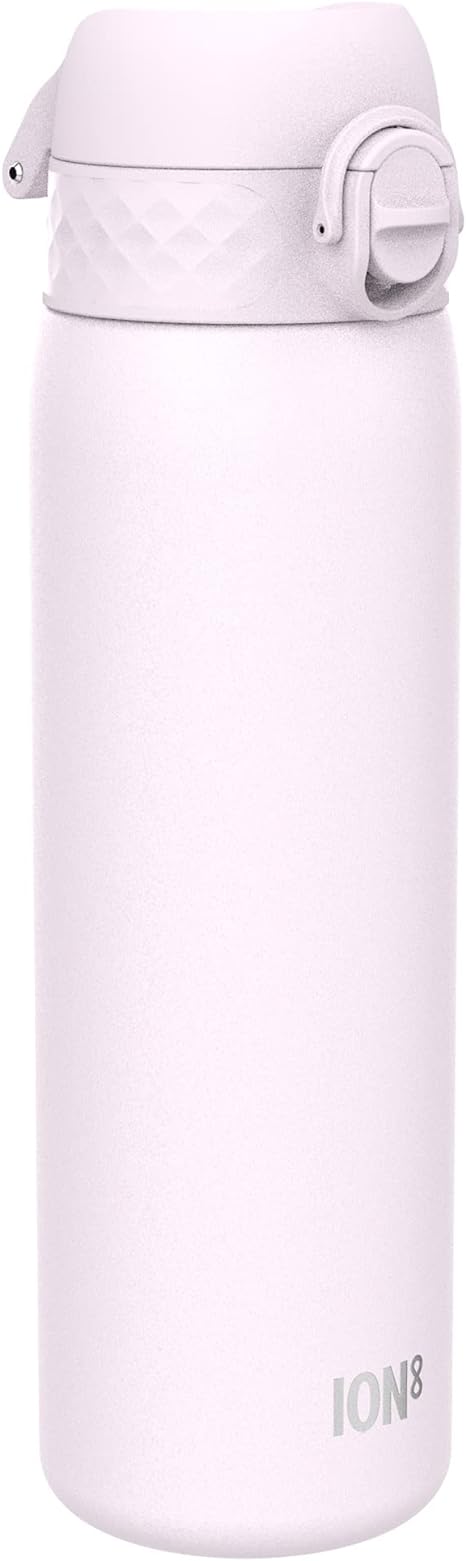 Ion8 Stainless Steel Water Bottle - Food-Safe and Odor Resistant - Fits Car Cup Holders, Backpack Pockets and More, 20 oz / 600 ml (Pack of 1) - OneTouch 2.0 - Lilac Dusk 2.0