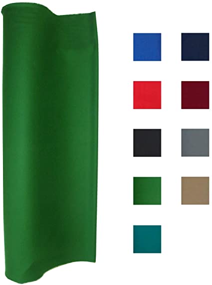 Performance Grade Pool Table Felt - Billiard Cloth - for 7, 8 or 9 Foot Table Choose English Green, Burgundy, Blue, Light Gray, Navy Blue, Black, Red, or Tan