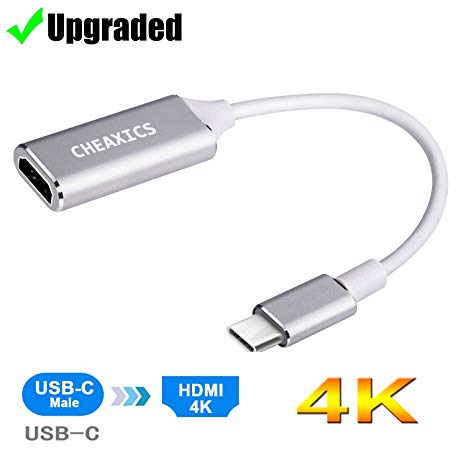 USB C to HDMI Adapter 4K@ 60HZ, USB 3.1 Type-C to HDMI Cable Adapter, Thunderbolt 3 Compatible,for MacBook Pro 2018/2017/2016, Samsung S9 S8 Plus Note 8, Surface Book 2, Pixelbook and More