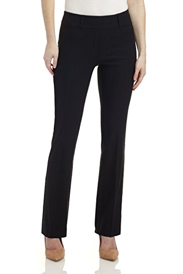 Rekucci Women's "Ease In To Comfort Fit" Barely Bootcut Stretch Pants