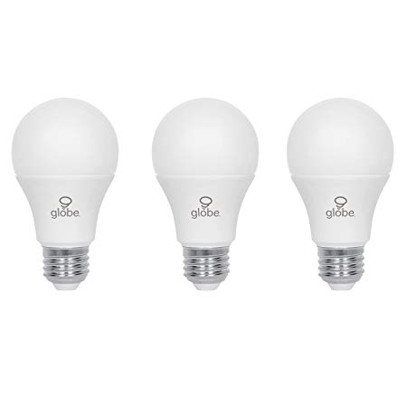 Globe Electric 60W Equivalent Soft White (3000K) A19 LED Light Bulb, 3-Pack, E26 Base, 800 Lumens, 31000