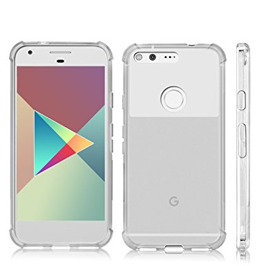 Google Pixel XL Case, CHOETECH Soft Flexible TPU Protective Case Shock-absorption Bumper Case Anti-scratch Back Cover for Google Pixel XL Google Pixel XL 5.5 inch (2016 Release) - Clear