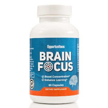 Brain Focus Pills  Top 3 Natural Nootropic Supplements for Focus Memory and Concentration  Bacopa Monnieri  Ginkgo Biloba  Guarana  60 Capsules