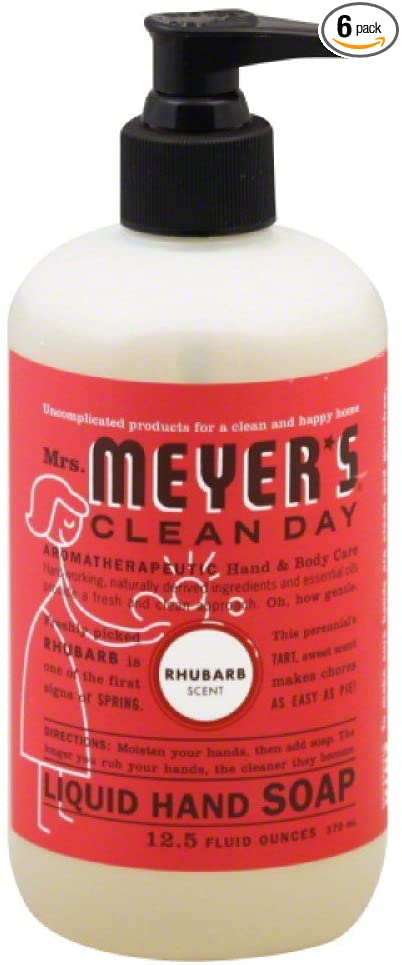 Mrs Meyers Hand Soap Rhubarb 12.5 Ounce Pump (370ml) (6 Pack)