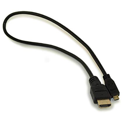 MyCableMart 1.5ft Micro-HDMI (Type D) to Standard HDMI M to M 32AWG Cable